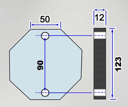 1000110 tec07 taco de goma octogonal para elevadores de columnas - 221  columnas - 329 tacos de goma elevadores - Tienda - Soluciones del Neumático